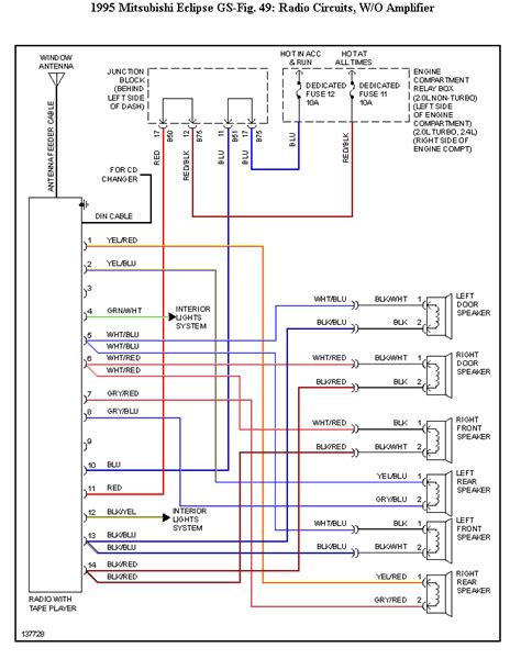 1995 mitsubishi eclipse speaker wiring schematics 